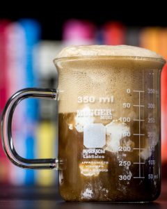 A mug that has markings up to 350 ml তরল জিনিস মাপার কাপ [ Cup measuring liquid things ]