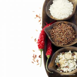 Bowls of Uncooked Rice over 3 Bowls of Uncooked Rice over (3)